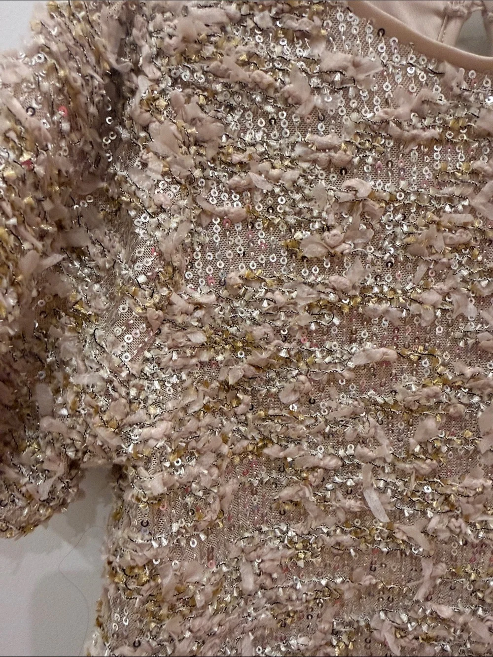 Mango Girls' Champagne Tweed Shift Dress